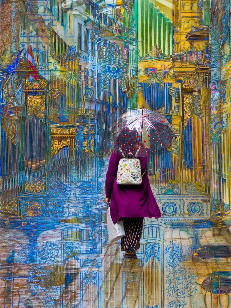 Riga in the Rain