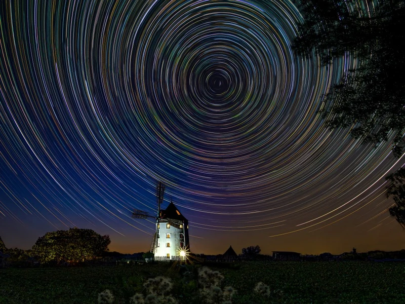 under the summer night sky