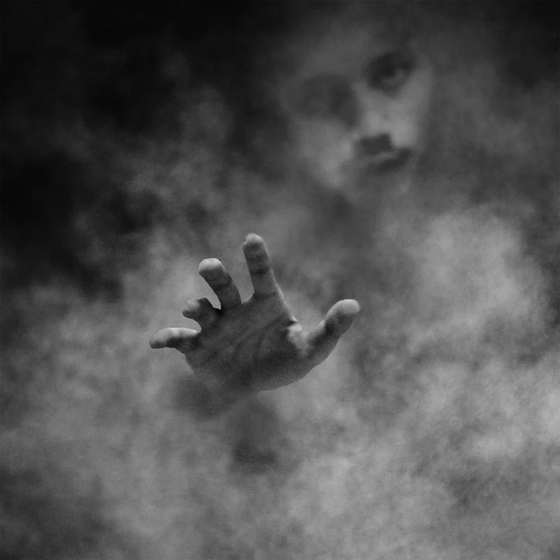 behind the smoke
