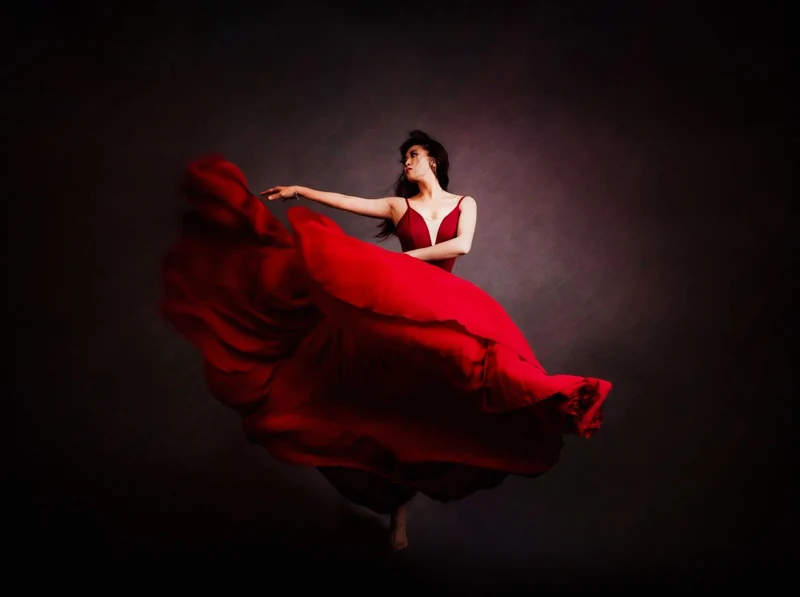 in red
