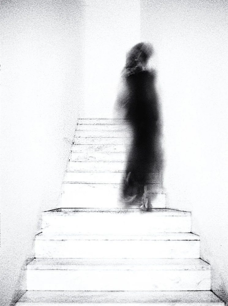 woman on stairs