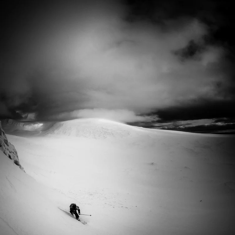 Happiness is first tracks in fresh snow
