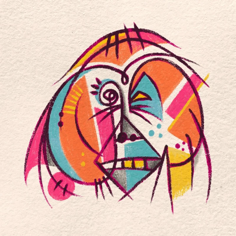 Abstract Faces Orangutan