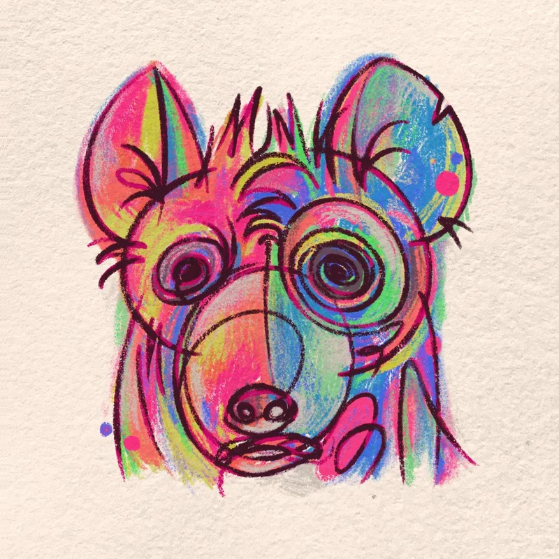 Abstract Faces Hyena