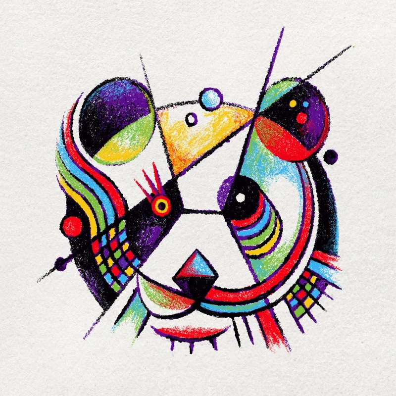 Abstract Faces Panda