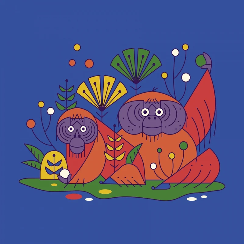Minimal Wildlife Orangutan
