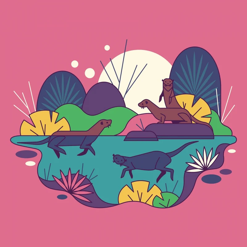 Joyful Otter Scene