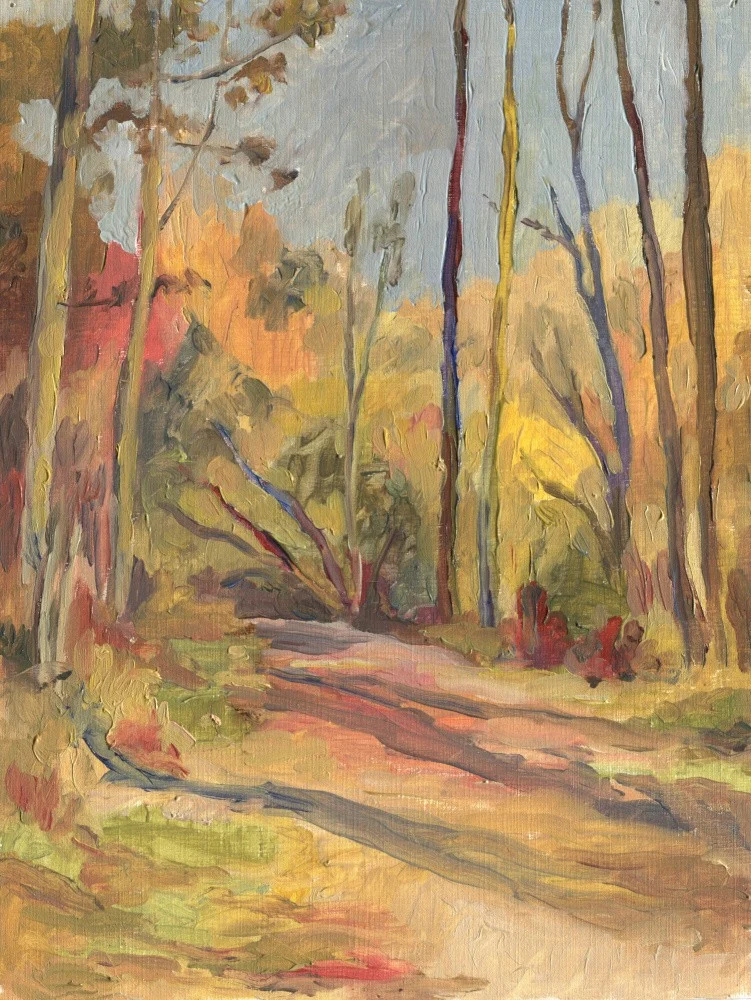 Autumn Walk Oilpainting