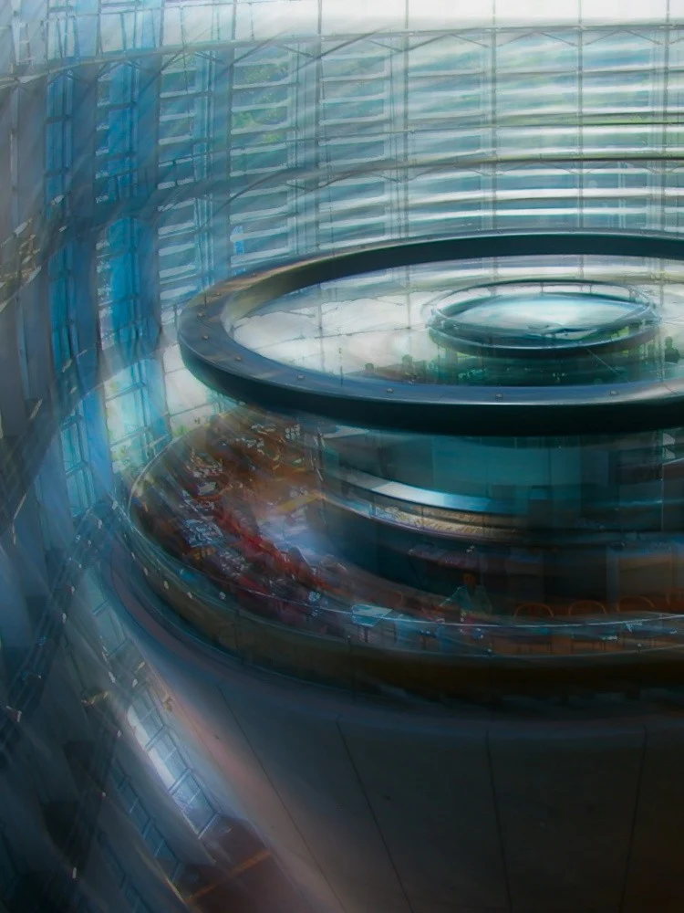 Spirals of glass and light