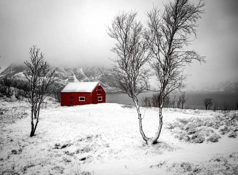 A little red house