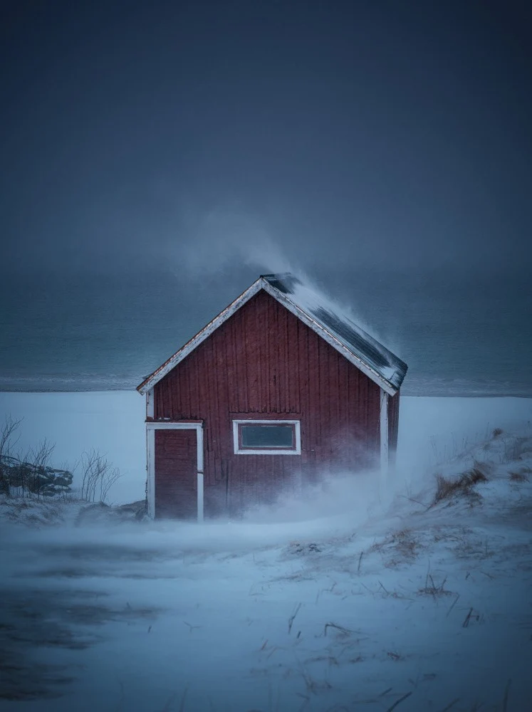 snow blowing