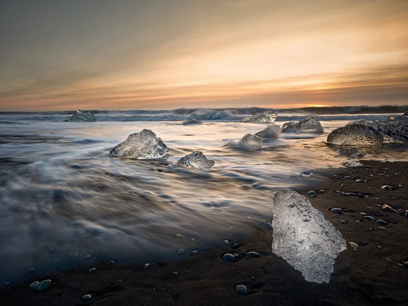the freezing beach