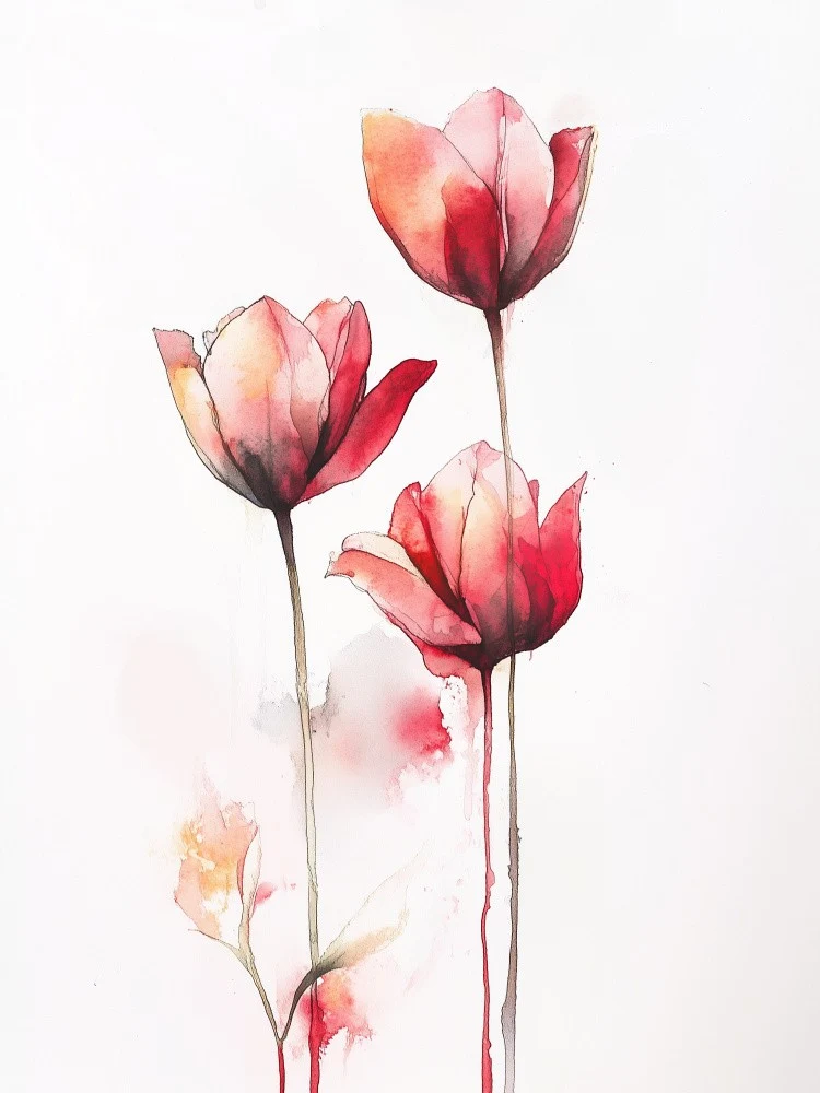 Delicate Red Tulips