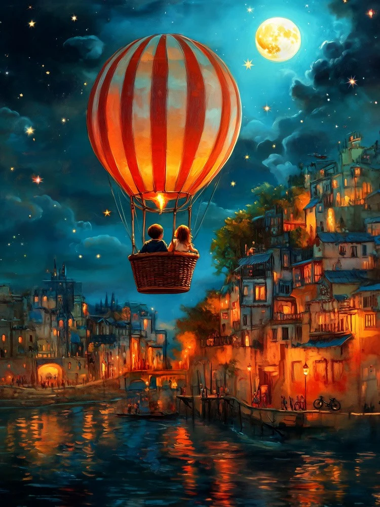 Balloon over midnight