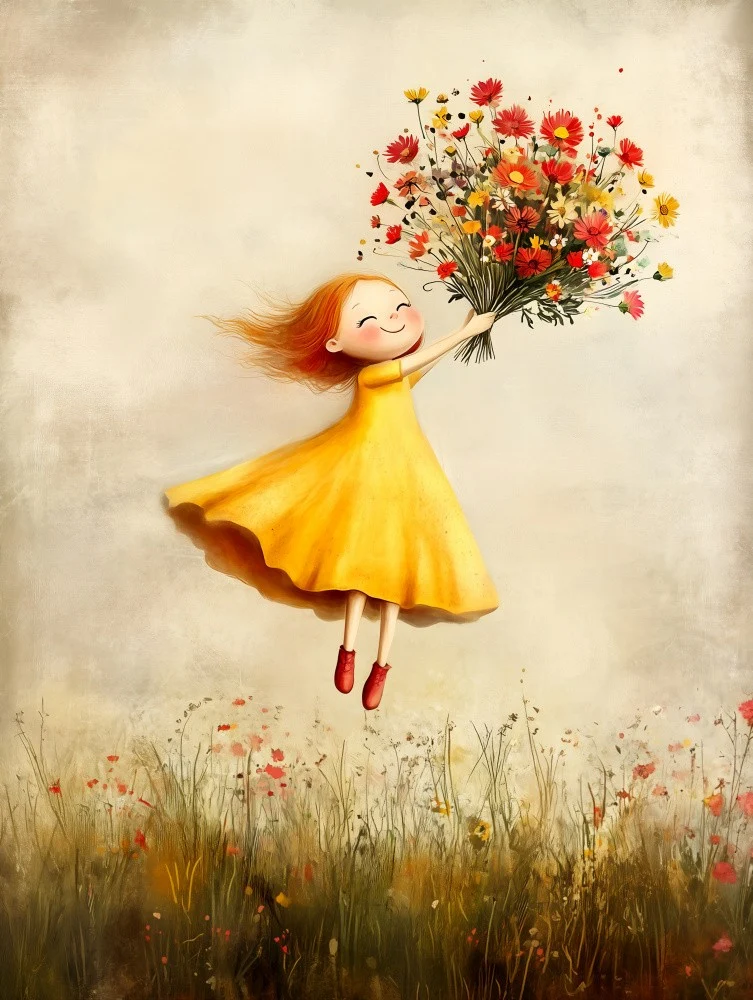 Flowers in the wind