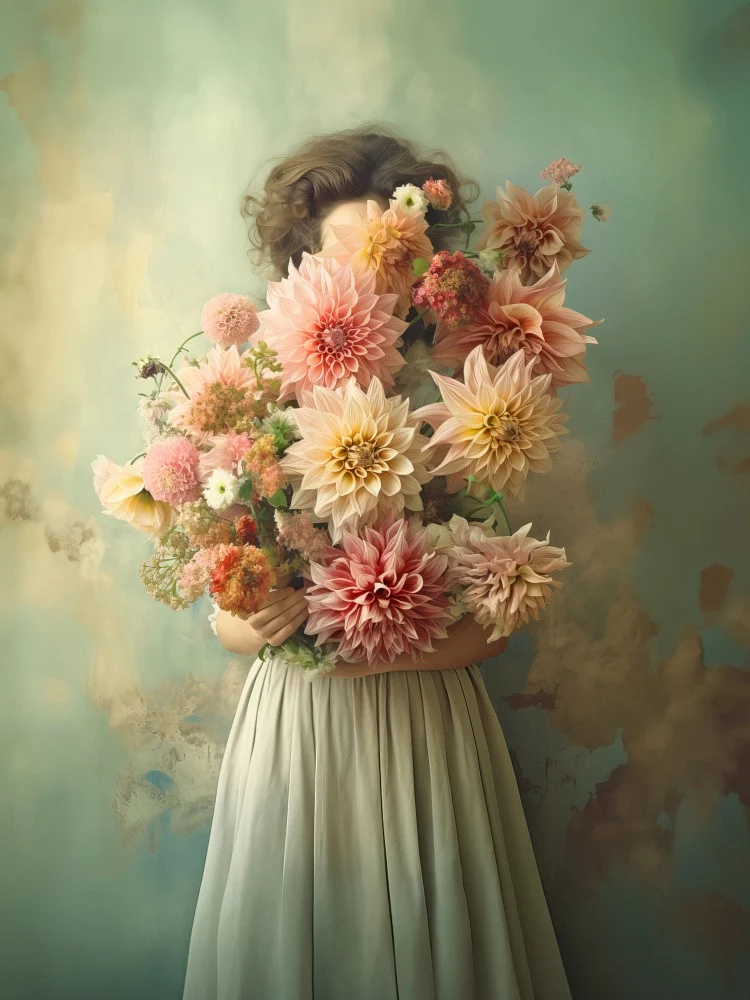 Dahlia in Vintage Green
