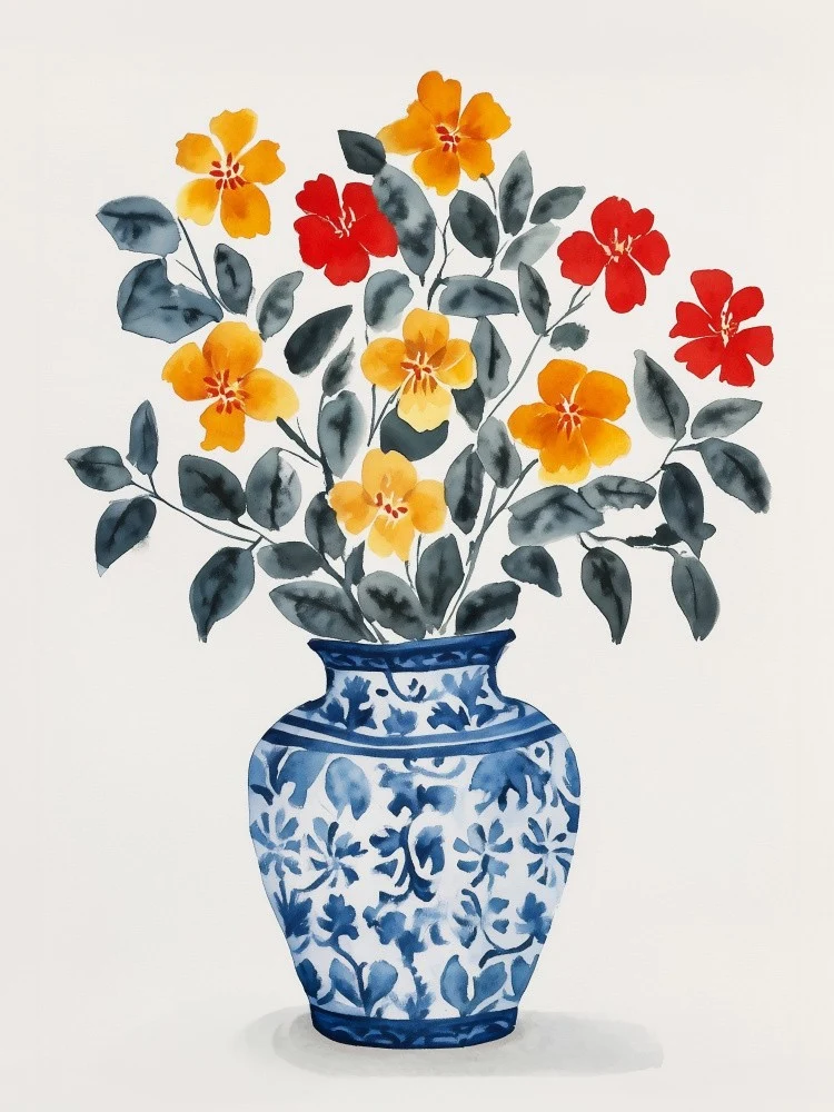 Vibrant Floral Vase