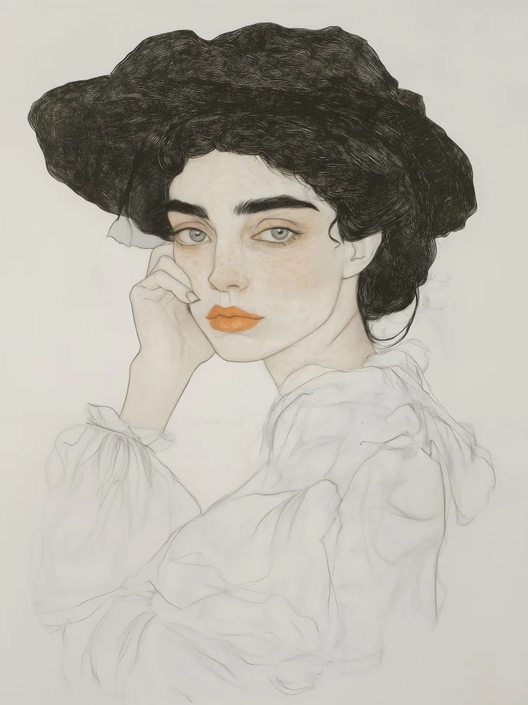 Portrait of a Woman with Expressive Eyes